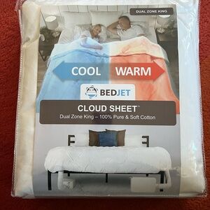 Dual Zone King Cloud Sheet - Cool Blue and Warm Orange